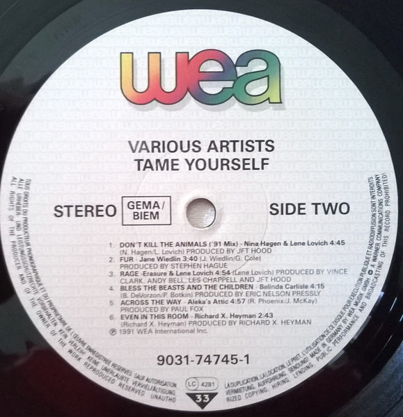 Various - Tame Yourself | WEA (9031-74745-1) - 4