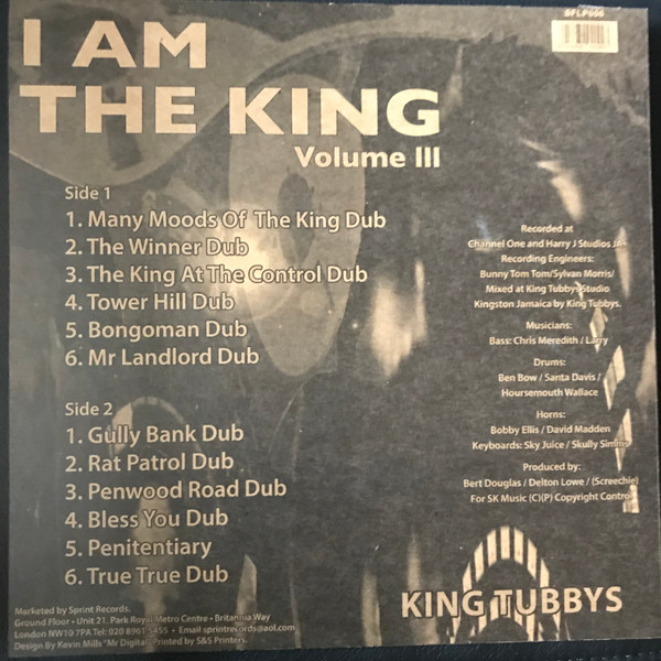 King Tubby - I Am The King Volume III | Sprint Records (SFLP006) - 2