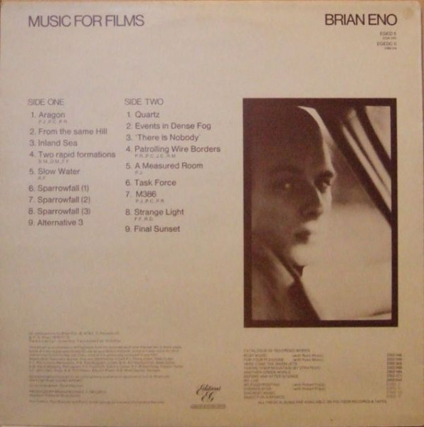 Brian Eno - Music For Films | Editions EG (EGED 5) - 2