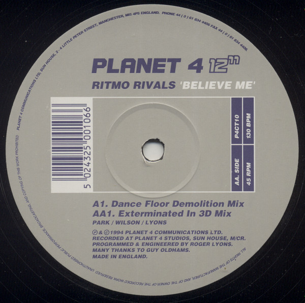 Ritmo Rivals - Believe Me | Planet Four Communications (P4CT10)