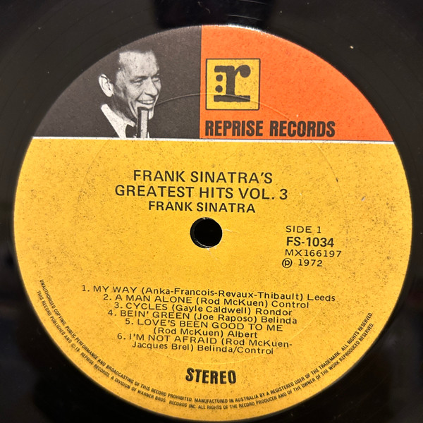 Frank Sinatra - Frank Sinatra's Greatest Hits, Vol.3 | Reprise Records (FS 1034) - 3