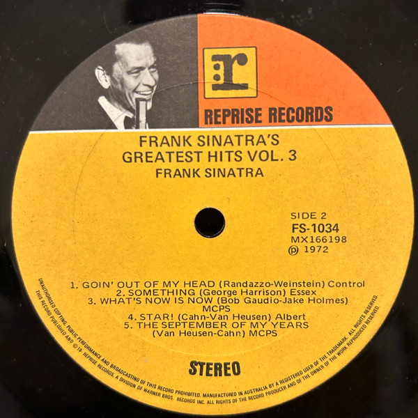 Frank Sinatra - Frank Sinatra's Greatest Hits, Vol.3 | Reprise Records (FS 1034) - 4