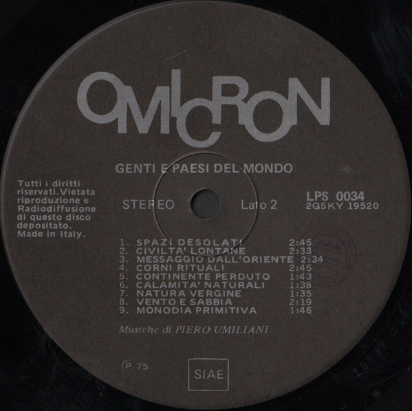 Piero Umiliani - Genti E Paesi Del Mondo | Omicron (LPS 0034) - 4