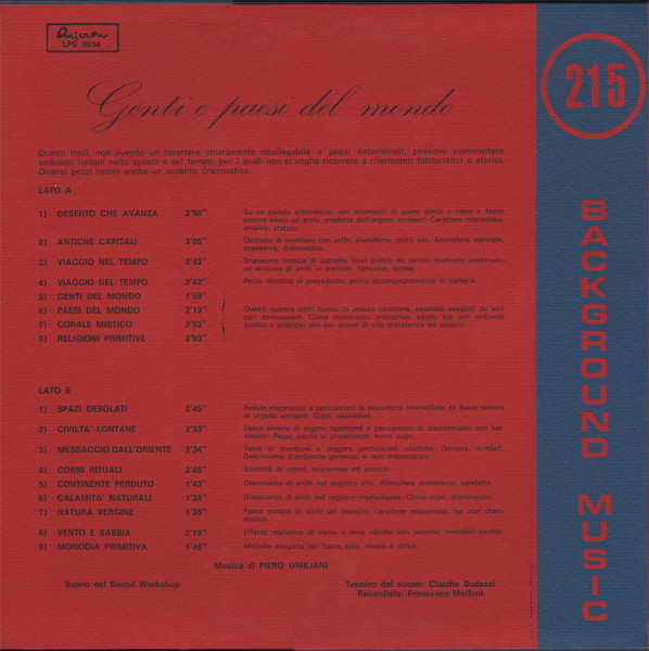 Piero Umiliani - Genti E Paesi Del Mondo | Omicron (LPS 0034) - 2