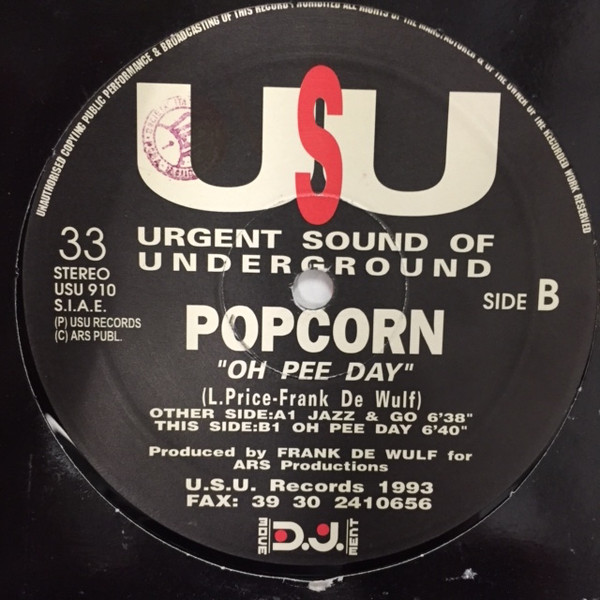 Popcorn - Oh Pee Day | Urgent Sound Of Underground (USU 910) - 2