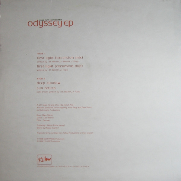 Julius Papp & Dave Warrin - Odyssey EP | Yellow Productions (YP 042) - 2