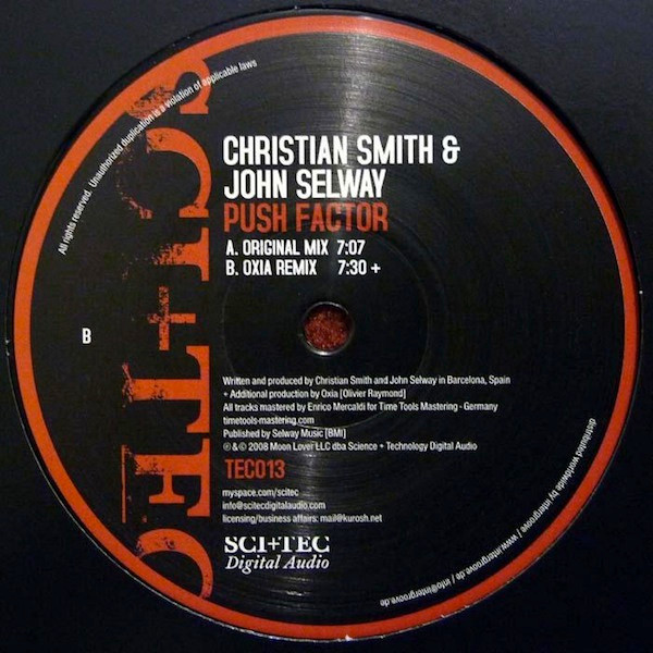 Christian Smith & John Selway - Push Factor | SCI + TEC Digital Audio (TEC013) - main