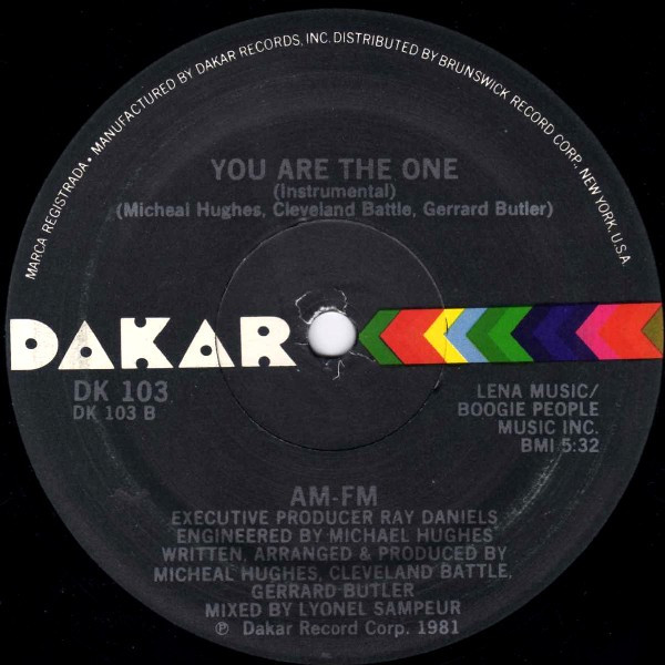 AM-FM - You Are The One | Dakar Records (DK 103) - 2