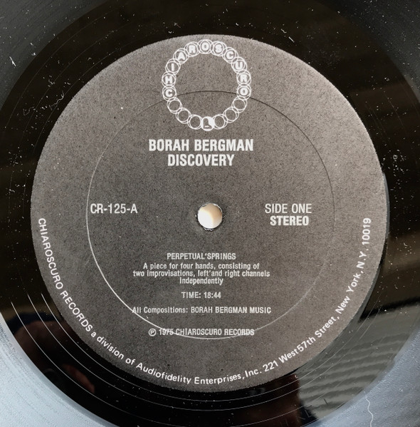 Borah Bergman - Discovery | Chiaroscuro Records (CR-125) - 3