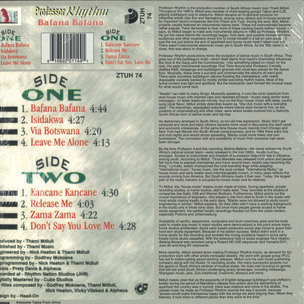 Professor Rhythm - Bafana Bafana | Awesome Tapes From Africa (ATFA 027)