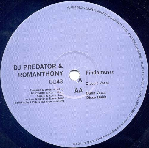 DJ Predator & Romanthony - Findamusic | Glasgow Underground (GU43)