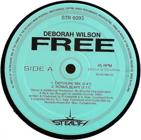 Deborah Wilson - Free | Stealth Records (STR 6093) - 3