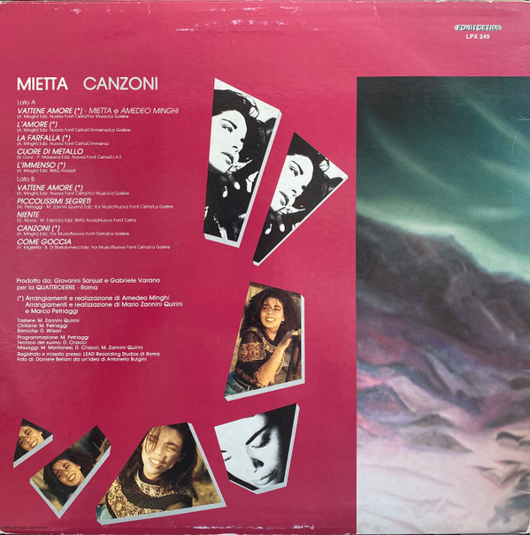 Mietta - Canzoni | Fonit Cetra (LPX 249)