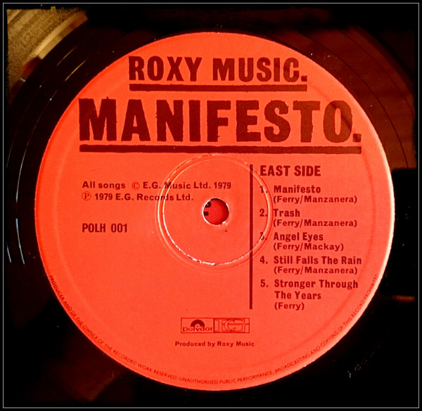 Roxy Music - Manifesto | Polydor (POLH 001) - 2
