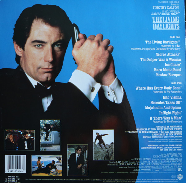 John Barry - The Living Daylights (Original Motion Picture Soundtrack) | Warner Bros. Records (WX 111) - 2