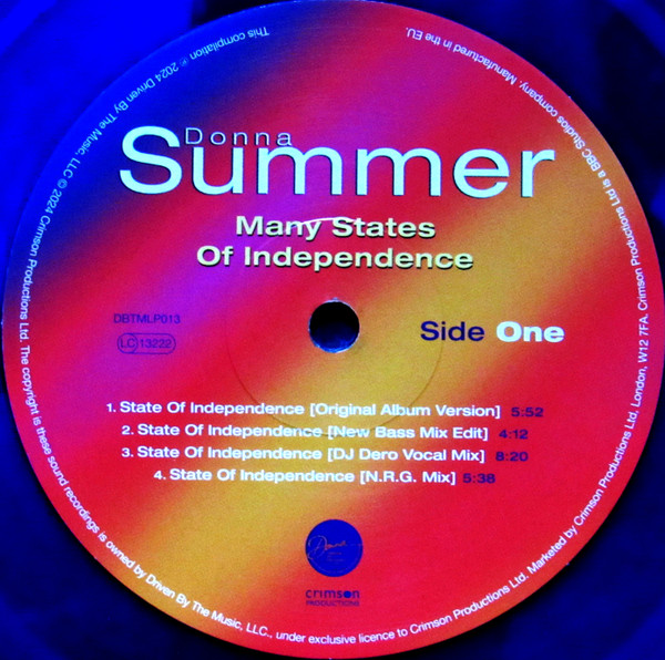 Donna Summer - Many States Of Independence | Driven By The Music (DBTMLP013) - 3