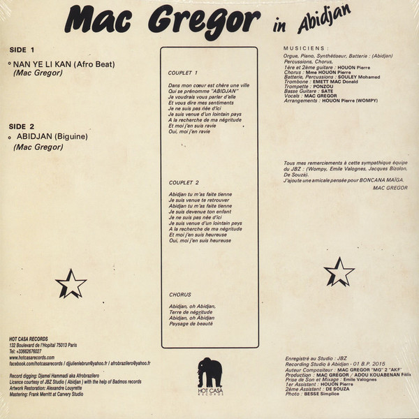 Mac Gregor - In Abidjan | Hot Casa Records (HC 55) - 2