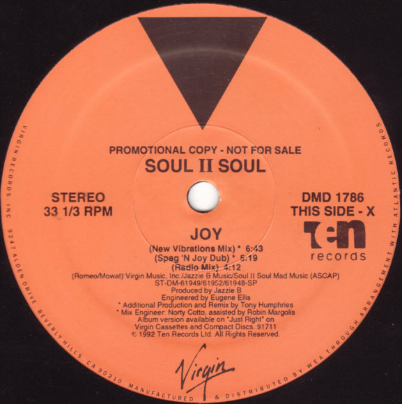 Soul II Soul - Joy | Virgin (DMD 1786)