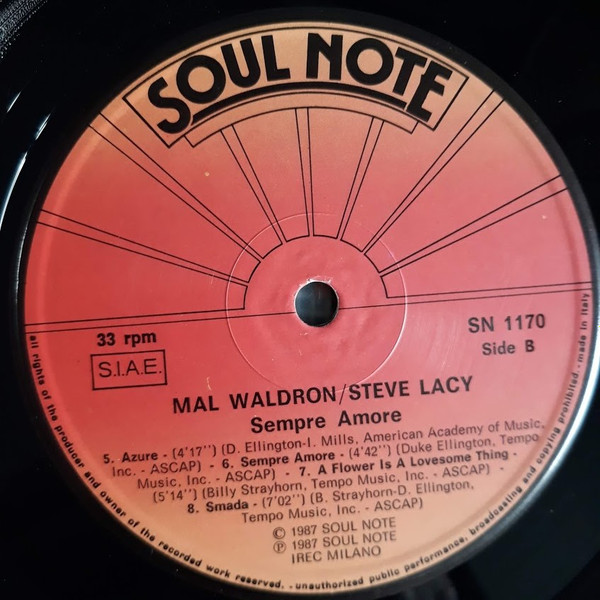 Steve Lacy / Mal Waldron - Sempre Amore | Soul Note (SN 1170) - 4
