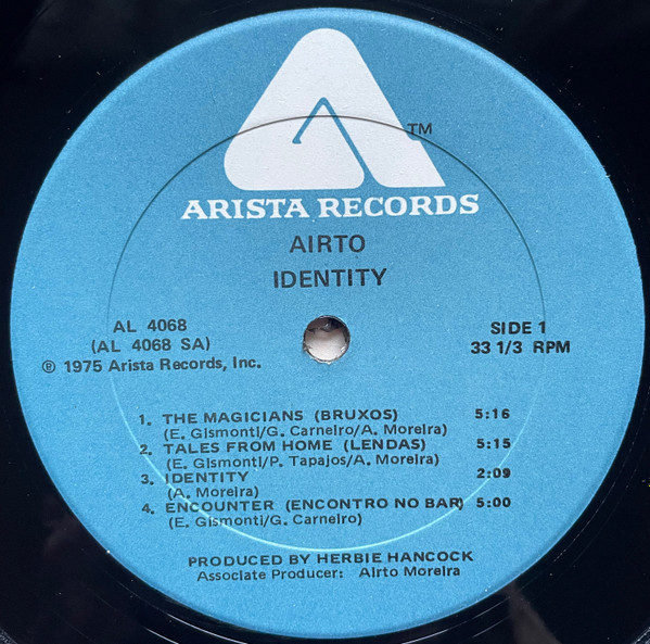 Airto Moreira - Identity | Arista (AL 4068) - 3