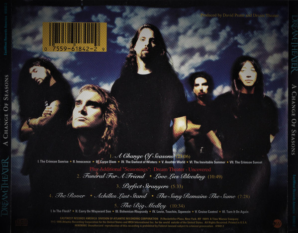 Dream Theater - A Change Of Seasons | EastWest Records America (61842-2) - 2
