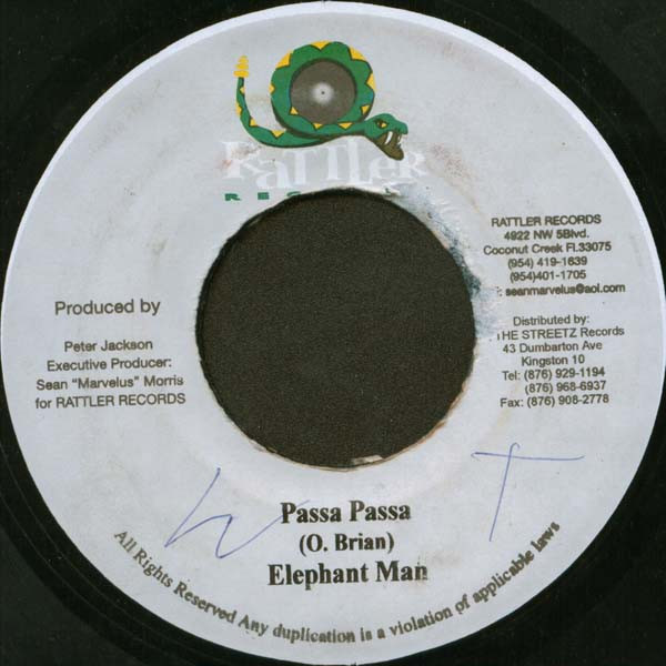 Elephant Man - Passa Passa | Rattler Records (none) - main