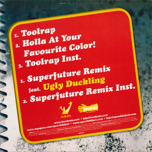 Speech Defect - Toolrap | Handcuts Records (BAD-057) - 2
