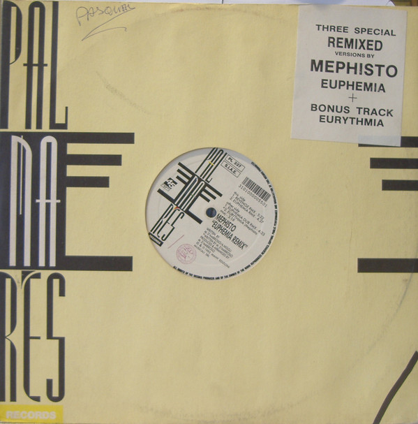 Mephisto - Three Special Remixed Versions By Mephisto Euphemia + Bonus Track Eurythmia | Palmares Records (PL 337) - main