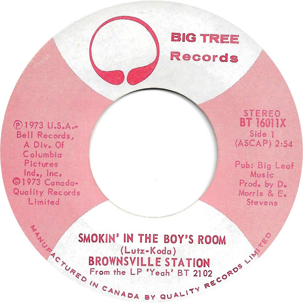 Brownsville Station - Smokin' In The Boy's Room | Big Tree Records (BT 16011X) - main