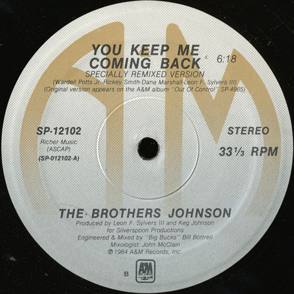 Brothers Johnson - You Keep Me Coming Back | A&M Records (SP-12102)