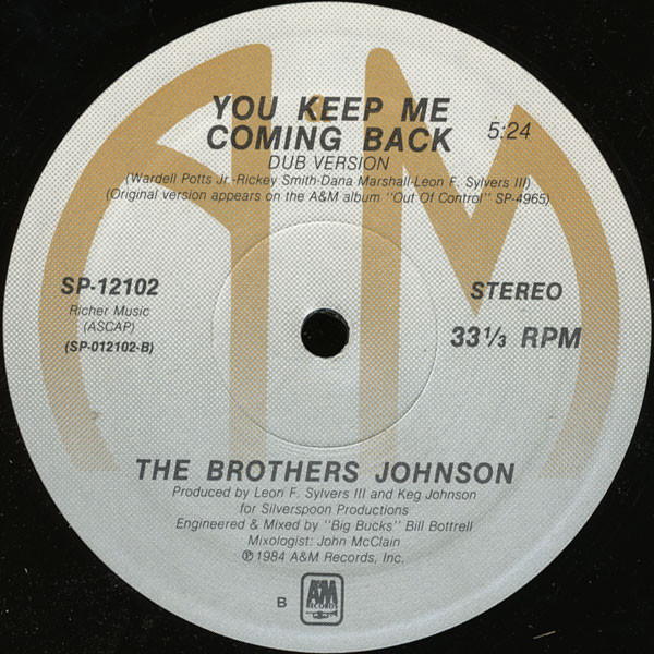 Brothers Johnson - You Keep Me Coming Back | A&M Records (SP-12102) - 2
