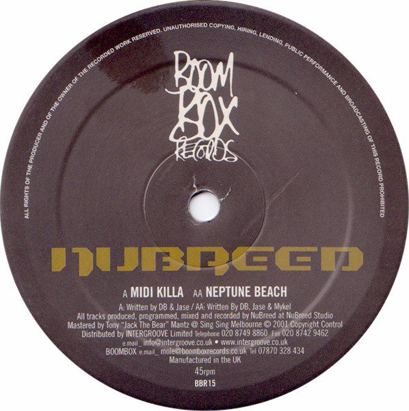 NuBreed - Midi Killa / Neptune Beach | Boom Box Records (BBR 15) - main