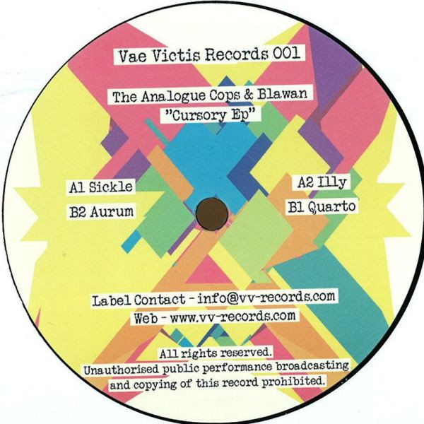 The Analogue Cops  &  Blawan - Cursory EP | Vae Victis Records (VVR001) - main
