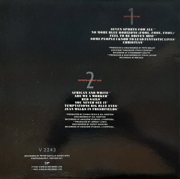 China Crisis - Difficult Shapes & Passive Rhythms - Some People Think It's Fun To Entertain | Virgin (V 2243) - 2 China Crisis - Difficult Shapes & Passive Rhythms - Some People Think It's Fun To Entertain | Virgin (V 2243) - 2