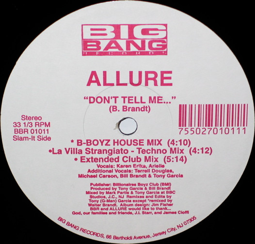 Allure - Don't Tell Me... | Big Bang Records (BBR 01011) - 4 Allure - Don't Tell Me... | Big Bang Records (BBR 01011) - 4