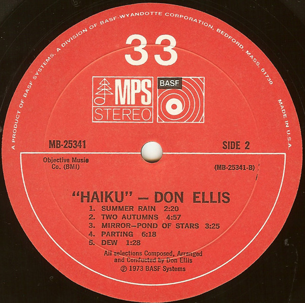Don Ellis - Haiku | MPS Records (MC 25341) - 4