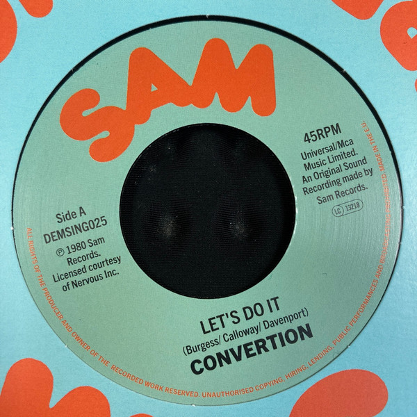Convertion - Let's Do It / All I Want Is You | Sam Records (DEMSING025)
