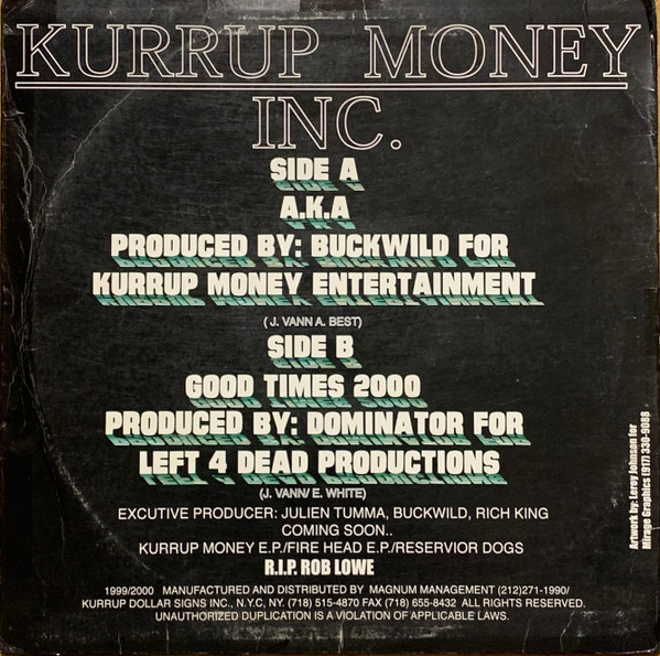 Firehead - AKA / Good Times 2000 | Kurrup Money (KDS101) - 2