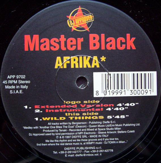 Master Black - Afrika / Wild Things | DJ Approved (APP 9702) - 4