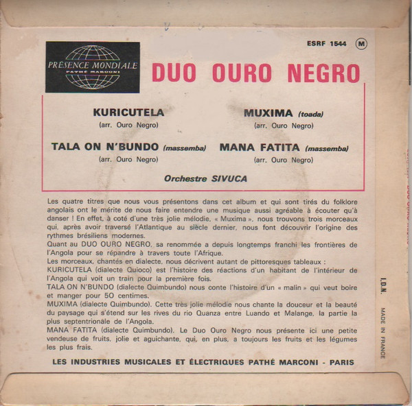 Duo Ouro Negro - Kuricutela | Columbia (ESRF 1544) - 2