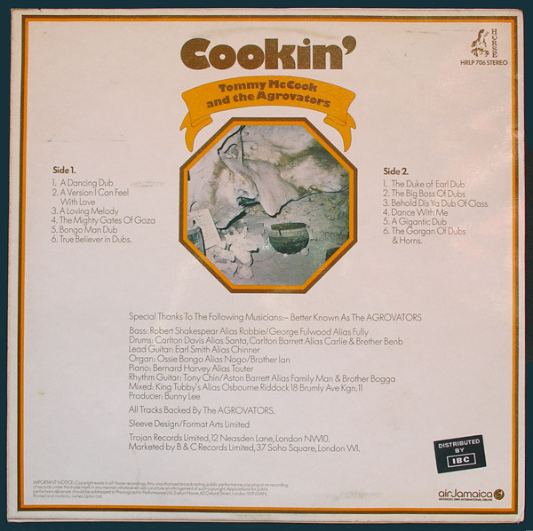 Tommy McCook and The Aggrovators - Cookin' | Horse (HRLP 706) - 2 Tommy McCook and The Aggrovators - Cookin' | Horse (HRLP 706) - 2