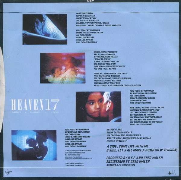 Heaven 17 - Come Live With Me | Virgin (VS 607) - 2