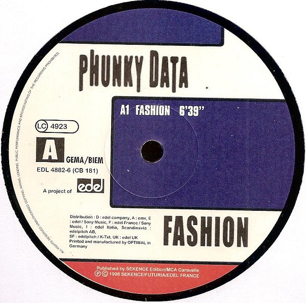 Phunky Data - Fashion | Edel (EDL 4882-6) - 3