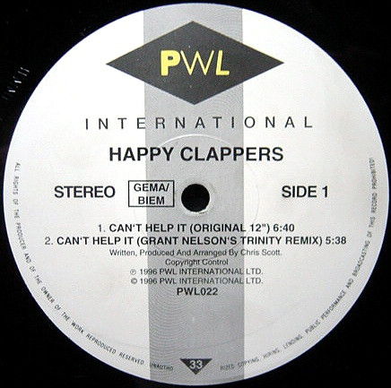 Happy Clappers - Can't Help It | PWL International (PWL 022)