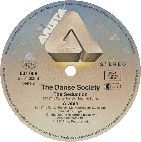 The Danse Society - Wake Up | Arista (601 008) - 4