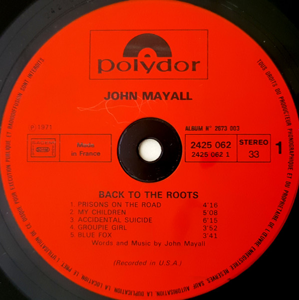 John Mayall - Back To The Roots | Polydor (2673 003) - 3
