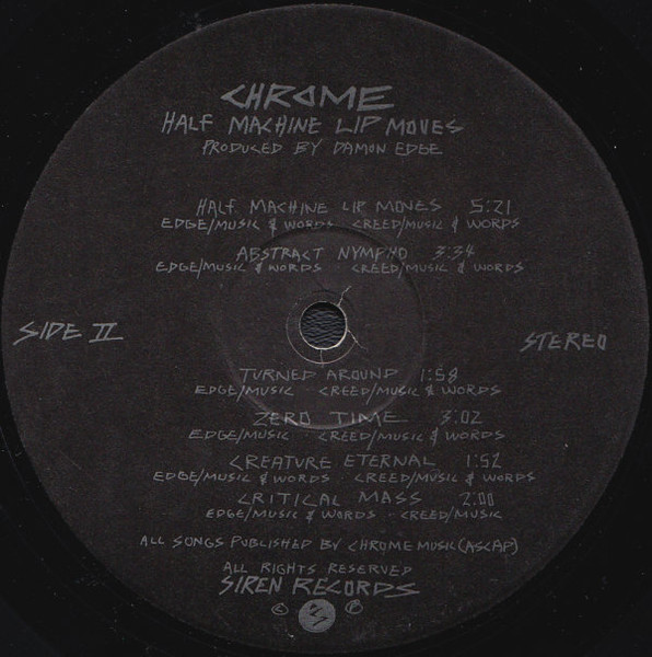 Chrome - Half Machine Lip Moves | Siren Records (DE-333-SEC) - 4