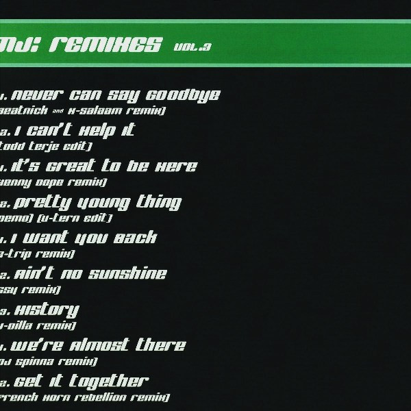 Michael Jackson - Remixes Vol. 3 | Not On Label (Michael Jackson) (MJRXLP003) - 2