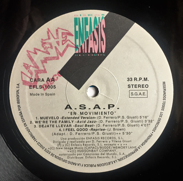 ASAP - En Movimiento | Enfasis Records (EFLS-1005) - 4