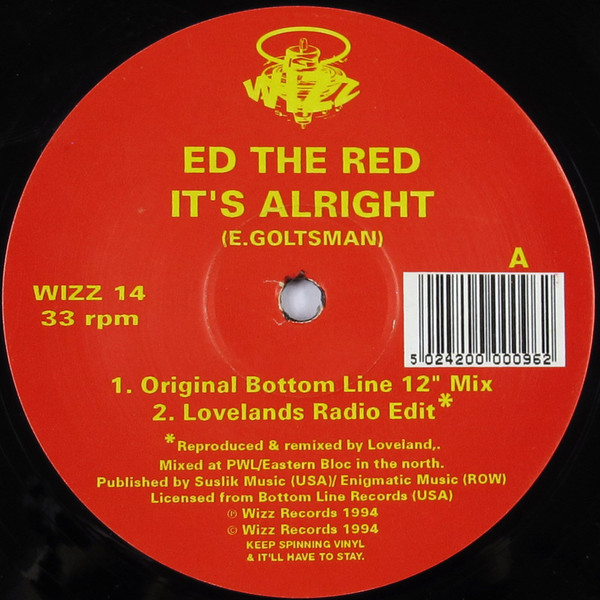 Ed The Red - It's Alright | Wizz Records (WIZZ 14) Ed The Red - It's Alright | Wizz Records (WIZZ 14)